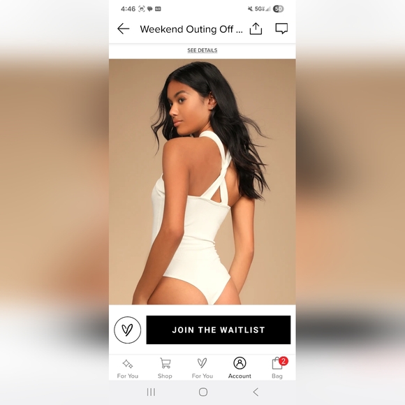 NWT LULUS Cross Front Bodysuit - Picture 9 of 10